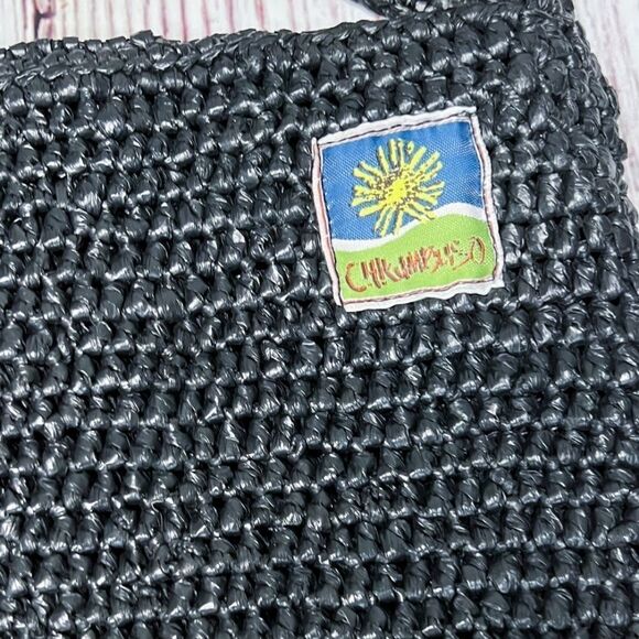 Black Chikumbuso Handmade Tote Bag Crochet from Recycled Plastic Bags - Picture 2 of 5